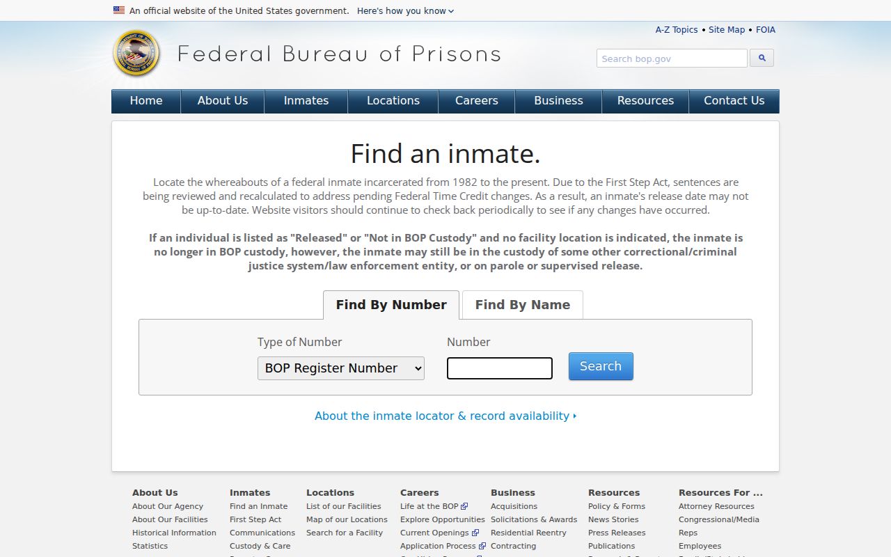 Federal inmate locator for a Knott County arrest search