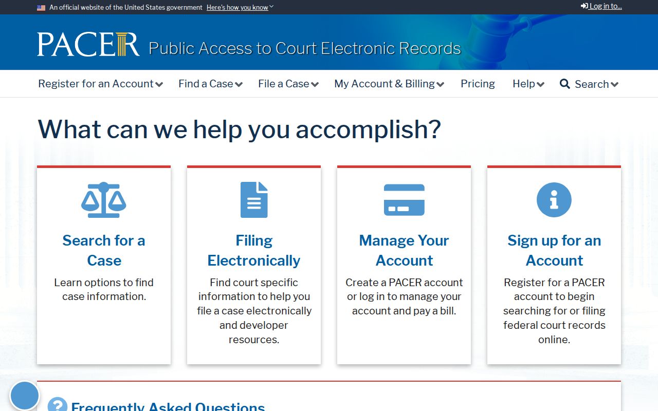 PACER federal court search for cases involving Knott County