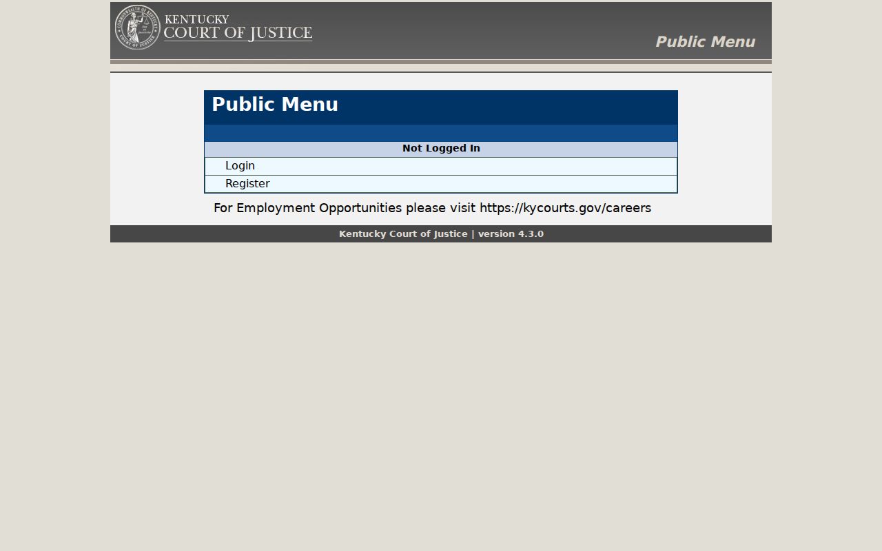 Knott County criminal history AOC public report menu