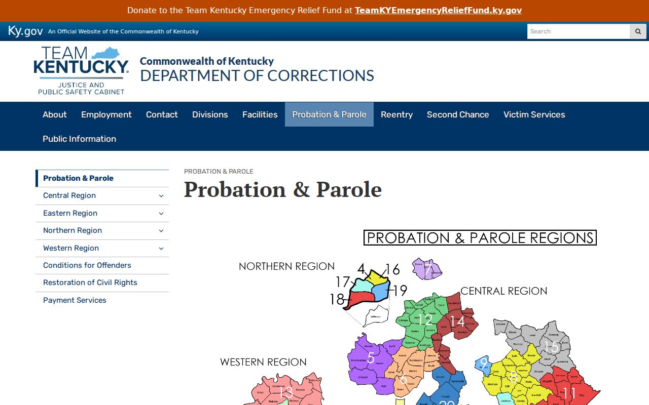 Knott County criminal history probation and parole source